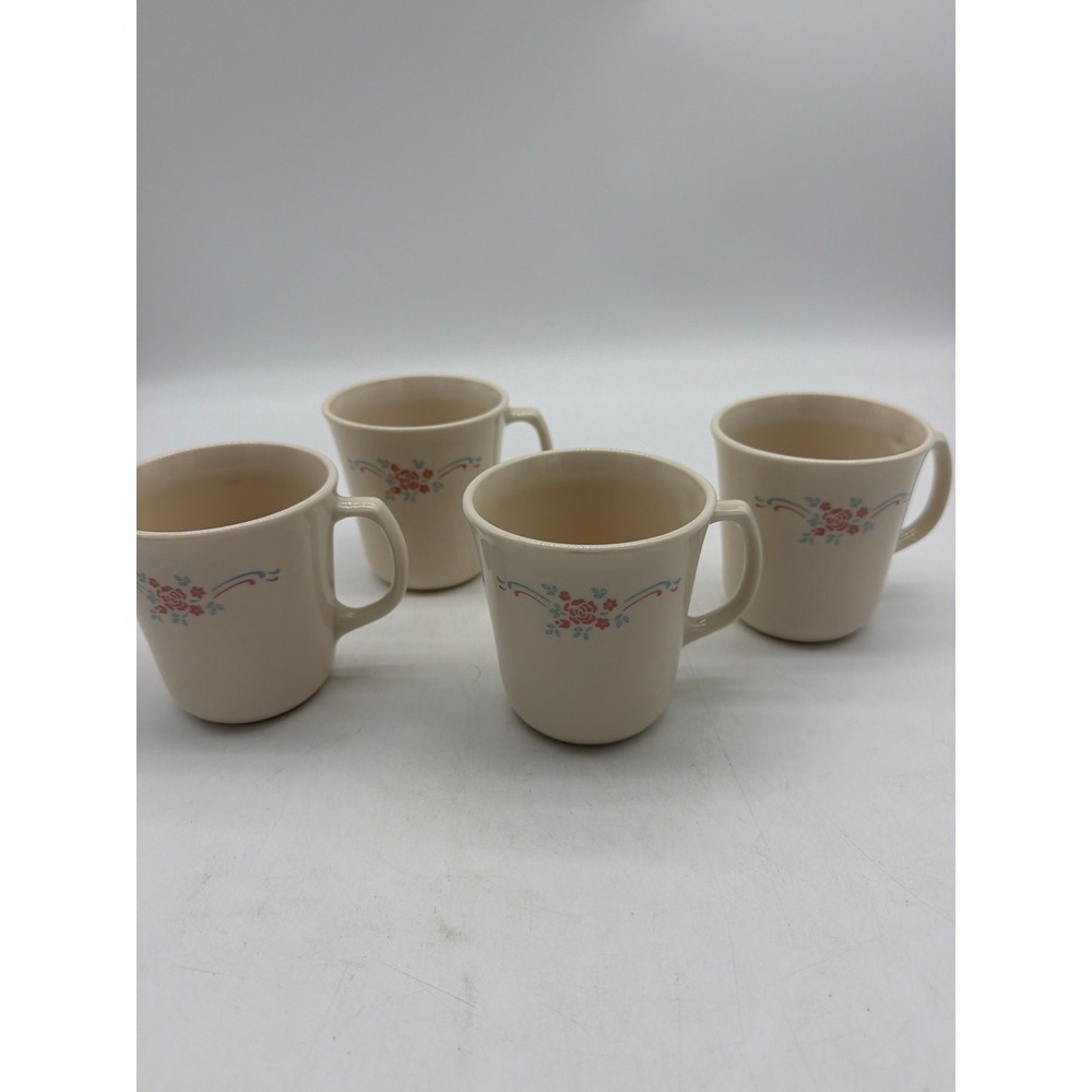 4 Corelle Corning Ware   English Breakfast Coffee Mugs‎